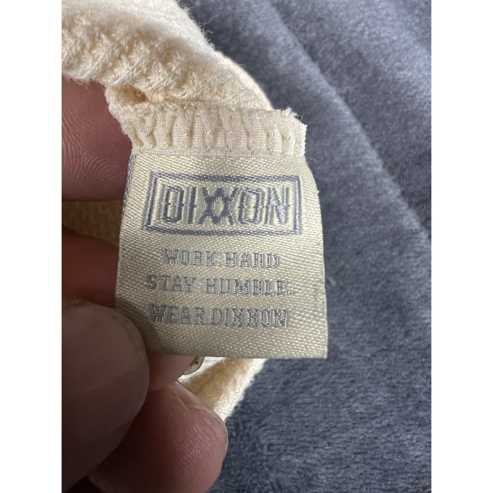 Dixxon Women's Crop Henley Thermal Top beige Size Small - Picture 6 of 10